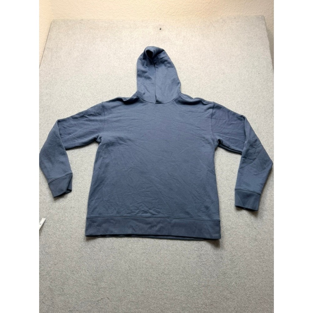 Gap Mens Pullover Hoodie Blue Long Sleeve Cotton Blend Sweatshirt Size M